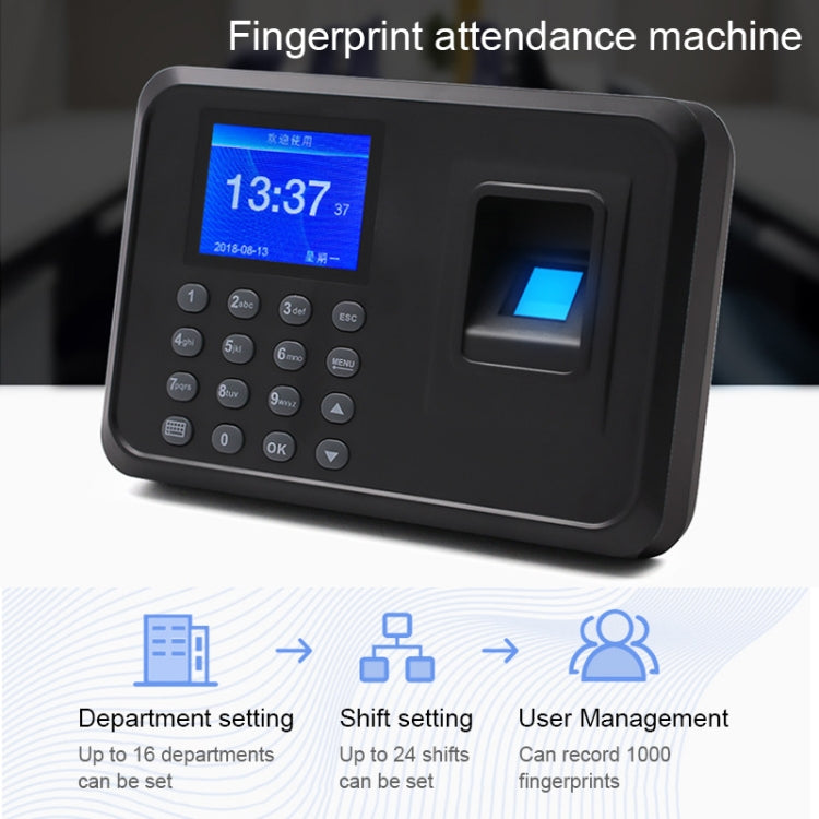 F01 Fingerprint Time Attendance Machine with 2.4 inch TFT Screen, US Plug, ACS2685EU, ACS2685UK, ACS2685US F01 Fingerprint Time Attendance Machine with 2.4 inch TFT Screen, US Plug, ACS2685EU, ACS2685UK, ACS2685US